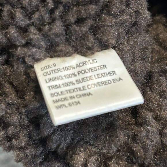 MUK LUKS Sweater Boots SZ 9 Brown Chunky Knit Suede Ankle Bootie Comfort Winter - Picture 6 of 8